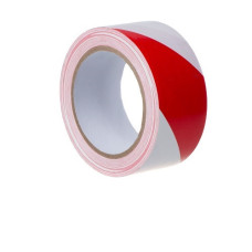 Лента сигнальная краснобелая  72мм x 50м
