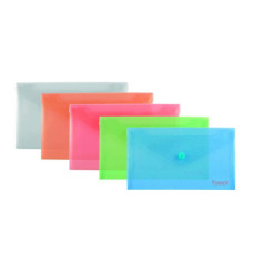 Папка-конверт на кнопці DL, асорті, 1414