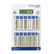 Батарейка LR06 BUROMAX  лужна  мініпальчикова АА (1шт)