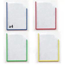 Карман пластиковый А4 для стенда, цвет микс