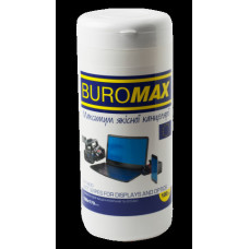 Серветки для очищення екранів, вологі,100 шт, кругла туба, BM.0800