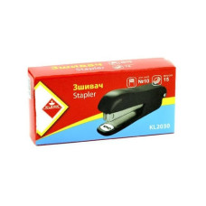Степлер №10, (15арк), пласт., MIX KL2040