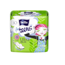 Прокладки женские гигиенич.Bella for Teens: Relax extra soft deo greеn tea. (10 шт)