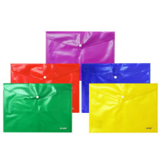 Конверт пластиковий, A4, на кнопці, 4-204  Конверт пластиковий, A4, на кнопці, 4-204