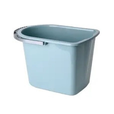 Ведро хозяйственное пластик. прямоугольное, (14л) с пластиковой ручкой, сизо-голубой/125077