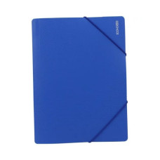 Папка пласт. А4 2 резинки синяя 4-244-06