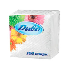 Серветки паперові одношарові Диво, білі, 100шт, 33х33см,