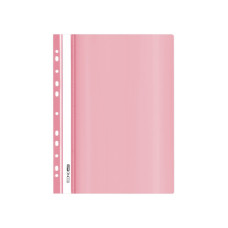 Скоросшиватель А4 пластик.  с  перфорацией розовый пастельный E31510-89