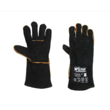 Рукавицы краги для сварки Werk WE2127,замшевые черные