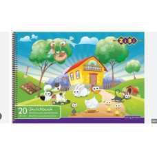 Альбом для рисования, пружина (20 л.), ZB.1440