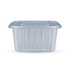 Контейнер универсальный квадратный с крышкой PET 375 мл 117*109*56мм
