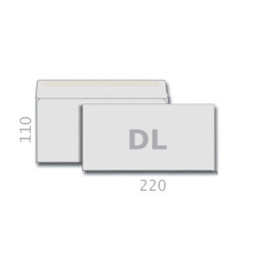 Конверт DL, 80г/м3, CКЛ (110х220мм) крафт, 2260