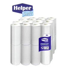 Рушник паперові целюлозні рулон. білі (217*110 мм/80 відривів) 2-х слойні Soft Standart 12 шт
