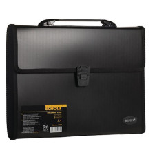 Портфель А4, поліпропілен, на 3 відділення, чорний 10502