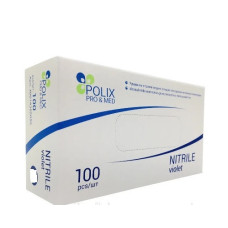 Перчатки нитриловые не опудр. S (100 шт) синяя Polix PRO&MED