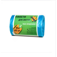 Пакет для мусора   35л/100шт HD (48*50) 7 мкм синий Пакет для мусора   35л/100шт HD (48*50) 7 мкм синий