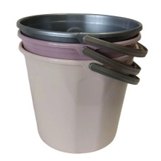 Відро кругле, пластик, харчове, з мірною шкалою, (5л), без кришки, колір МІКС