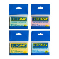 Папір для нотаток клейкий 75х75х100арк MIX BM2382-10