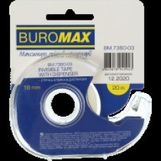 Скотч канцелярский 18х20 невидимый  BM.7360-03 в диспенсере