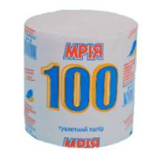 Туалетная бумага макулатурная рулон 95мм*100мм/65м "Мрія"