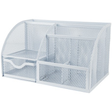 Подставка -органайзер , металлическая сетка, белая, 2125-21-a   Подставка -органайзер , металлическая сетка, белая, 2125-21-a