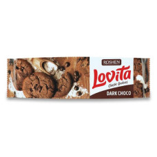 Печенье Roshen Lovita Classic Cookies с какао и кусочками глазури,150гр