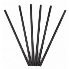 Трубочка Фреш, прямая черная, 210 мм, d=6,8 мм, 500 шт/уп 