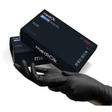 Перчатки нитриловые не опудр. XL (100 шт) черные, mediOk