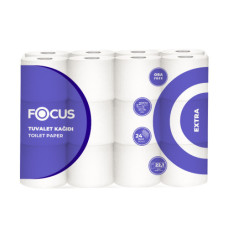 Туалетная бумага, целлюлозная, белая 2-х слойн. 22,1м (24шт) "FOCUS EXTRA"