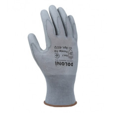 Рукавички нитрилові,манжет вязаний, частковий облив, гладкі,сірі, нейлон, 10 размер Doloni Рукавички нитрилові,манжет вязаний, частковий облив, гладкі,сірі, нейлон, 10 размер Doloni