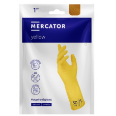 Рукавички латексные, размер L, 1 пара, в индивидуальной упаковке Mercator Yellow Рукавички латексные, размер L, 1 пара, в индивидуальной упаковке Mercator Yellow
