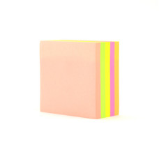 Папір для нотаток клейкий різнокол.неон 76х76х400л "Зебра" KL21510