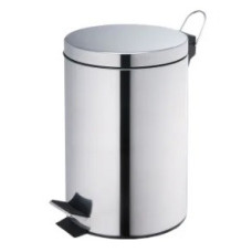 Ведро для мусора металическое с металической крышкой с педалью 12л /T-Y0112S  