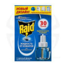 Жидкость (22мл) для электрофумигаторов от комаров 30 ночей Raid
