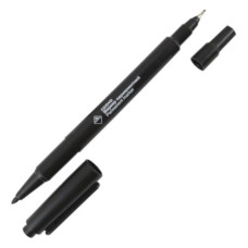 Маркер перманент. круглий (1мм) черный двухсторон. CD/DVD KL0715