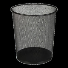 Корзина офисная, круглая. метал, черная 19л BM.6270-01 BuroMax