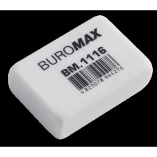 Ластик прямоугольный, 26x18x8 мм, белый, BM.1116