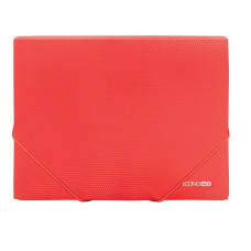 Папка пласт. А4 2 резинки красная E31601-03