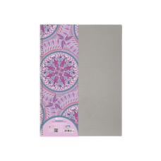 Блокнот  А4 80л # п/о, боковая спираль сиреневый "Калейдоскоп" O20365-12