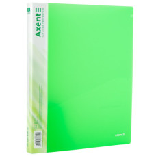 Папка пласт. А4 2 кольца, карман, прозрачно-зеленая 1207-26-А