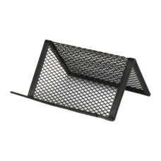 Подставка для визиток, черная, металлическая сетка, 2114-01-a